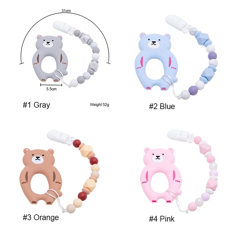 Set dây buộc ti giả Mamimamihome kiểu chú gấu dễ thương cho bé