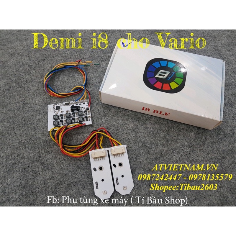 Audi Demi i8 hiệu ứng cho Vario 125/ 150 - bảng mạch chỉnh app 7 màu