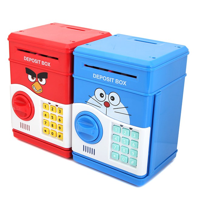 Két sắt mini hình Hoạt Hình DOREAMON, KITTY, MINION SIZE LỚN