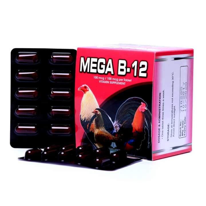 Mega B12 Thuốc Bổ Gà Đá Tăng Nước Máu Nhanh Tới Đá Lẻ 1 vỉ