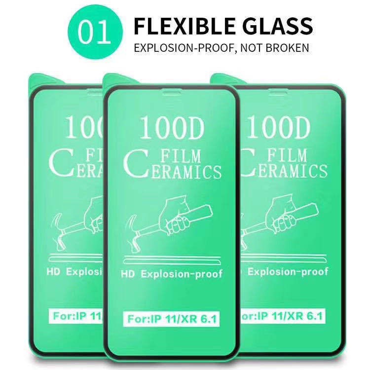 Cường lực iphone 100D full màn  dẻo chống sứt vỡ viên 6/7/8/7plus/X/Xsmax/11/11promax/12/13/pro/promax/plus