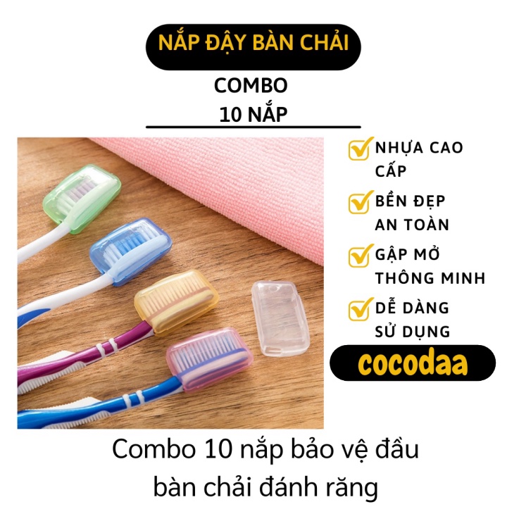 Nắp Đậy Đầu Bàn Chải - Combo 10 Nắp Đậy Bảo Vệ Đầu Bàn Chải Đánh Răng Khỏi Bụi 9404 [FREESHIP]