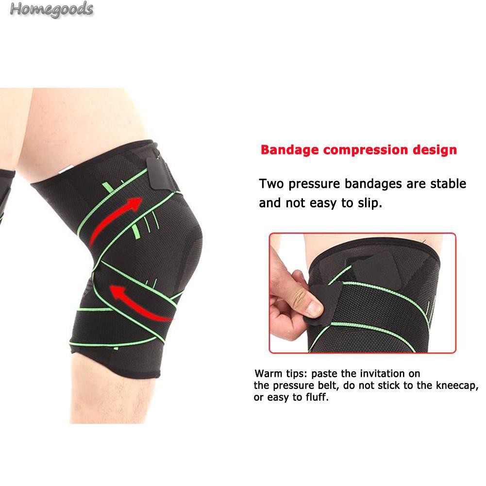 Home-1pc Fitness Elastic Sports Knee Support Brace  Running Bandage Knee Pads-Goods