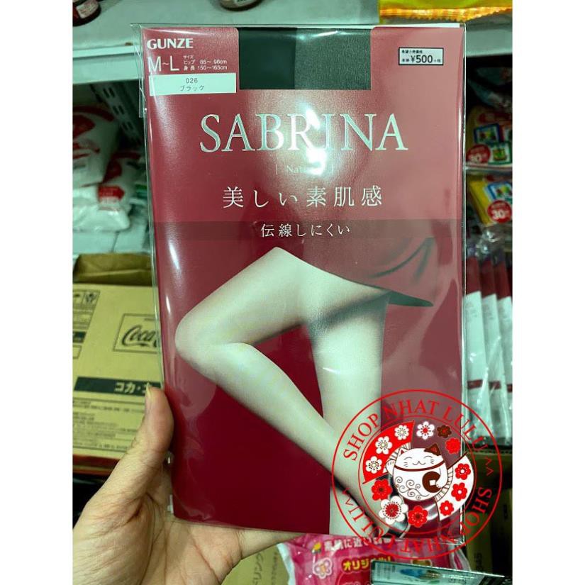 Quần tất Sabrina Natural/Shape Fit Nhật Bản màu đen size M L LL shopnhatlulu
