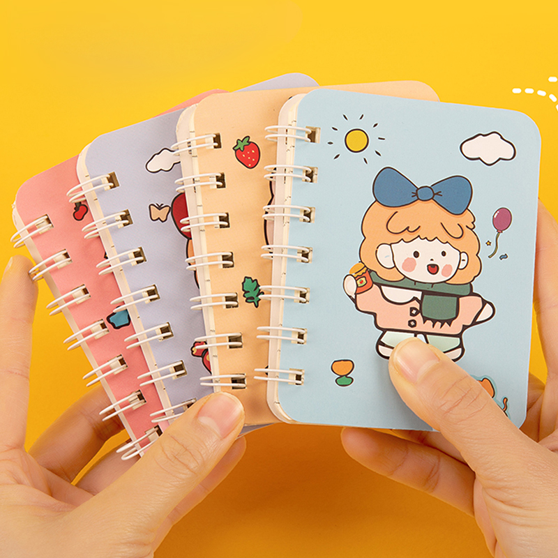 Sổ Tay Ghi Chú Cỡ A7 Họa Tiết Hoạt Hình Dễ Thương Tiện Dụng