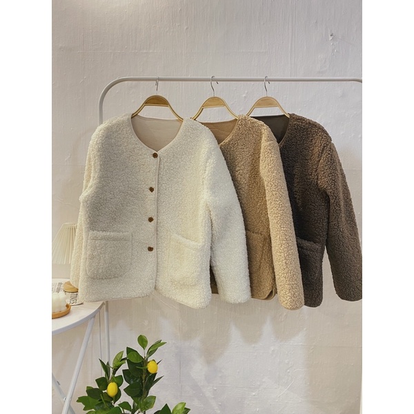 A25 - Yangmao Wool Áo khoáng lông phong cách Hàn Quốc | BigBuy360 - bigbuy360.vn