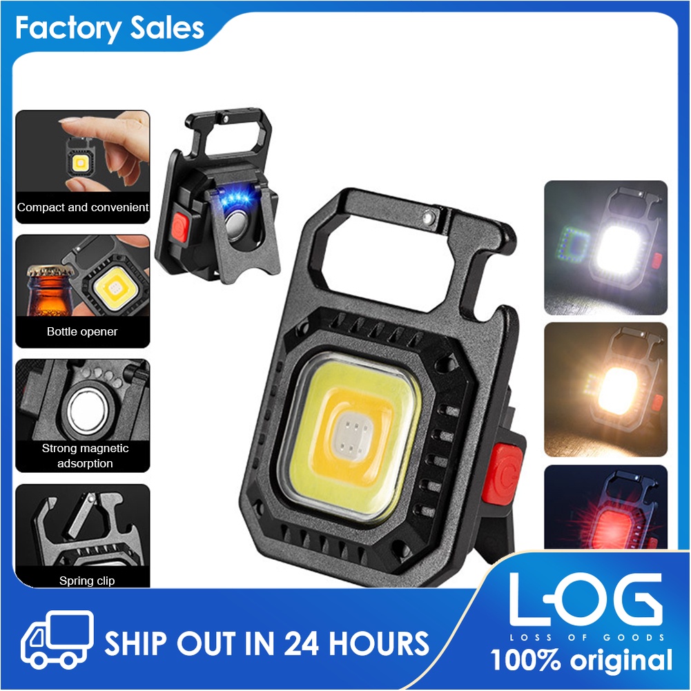 ✨Đèn Pin✨Đèn Làm Việc Mini Cầm Tay COB/USB 800 Lumens Có Móc Khóa Có Thể Sạc Lại Cho Cắm Trại Ngoài Trời