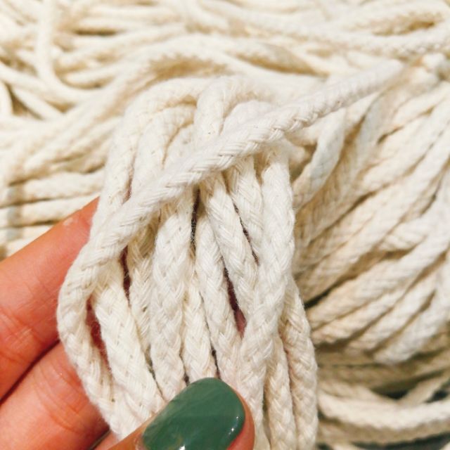 Dây thừng Macrame cotton dệt Mắc na 3mm