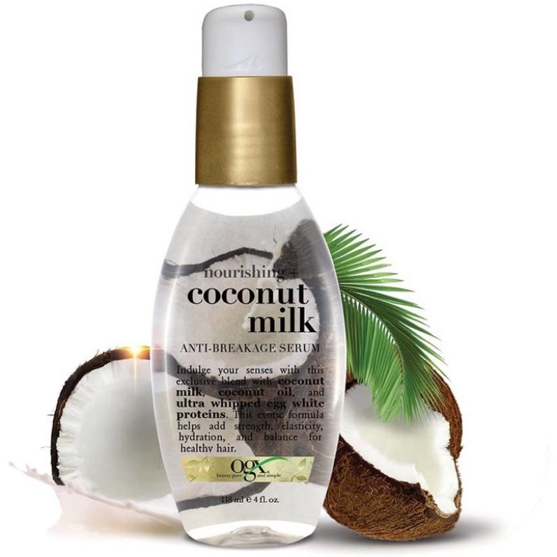 Dầu dừa xịt dưỡng ẩm phục hồi kích thích mọc tóc Ogx Nourishing Coconut Milk Serum 118ml