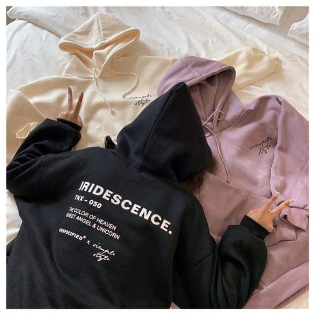 ÁO HOODIE SIMPLE STYLE UNISEX 3 MÀU TÍM ĐEN BE | BigBuy360 - bigbuy360.vn