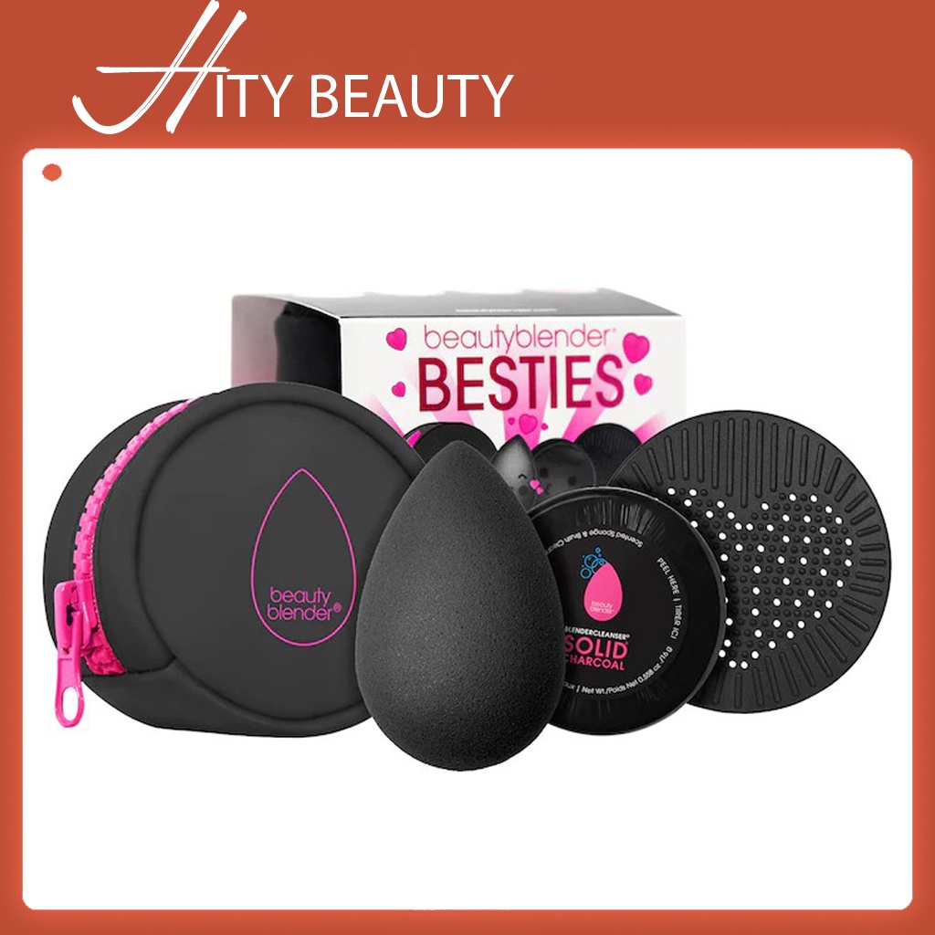 Set Bông Mút Tán Nền Beautyblender Charcoal Besties - Hity Beauty