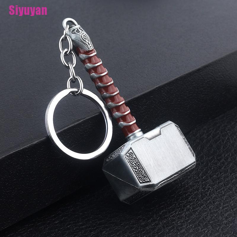 [Siyuyan] 2021 New Thor Hammer Metal Keychain Men Women Car Keyring Movie Fans Accessories