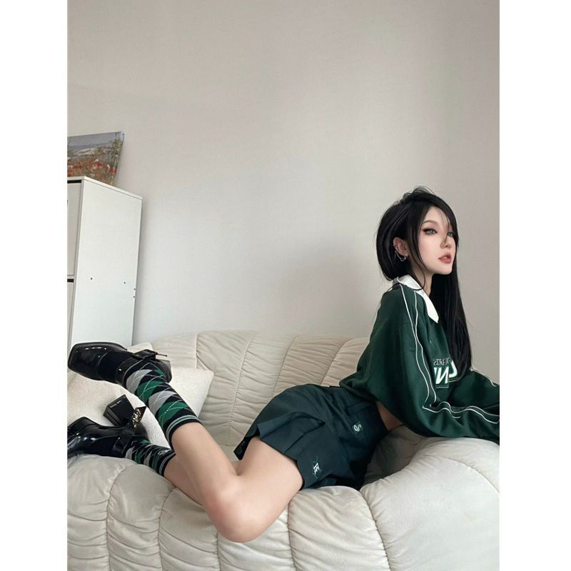 Set Áo Váy Thời Trang Mùa Thu 2022 + Phong Cách Preppy Mỹ Ngọt Ngào Cho Nữ