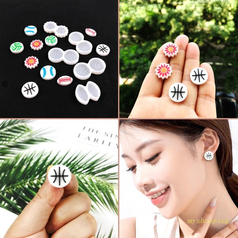 Khuôn Silicone Hình Hoa Hướng Dương Làm Khuyên Tai Treo Trang Trí