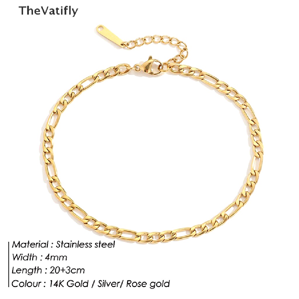 Lắc Chân Bằng Thép Không Gỉ Màu Sắc Vàng Thời Trang Dành Cho Nam Nữ