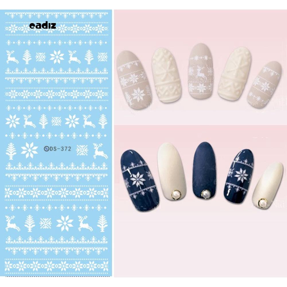 [Hàng mới về] Decal dán móng tay họa tiết giáng sinh