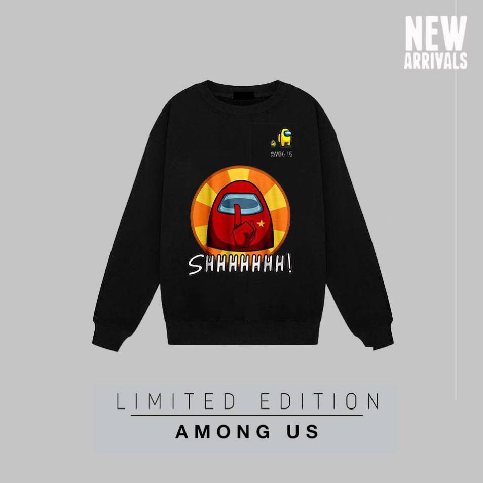 NEW- BST Áo sweater đen dài tay Among Us đẹp siêu ngầu giá rẻ nhất - mẫu mới HOT