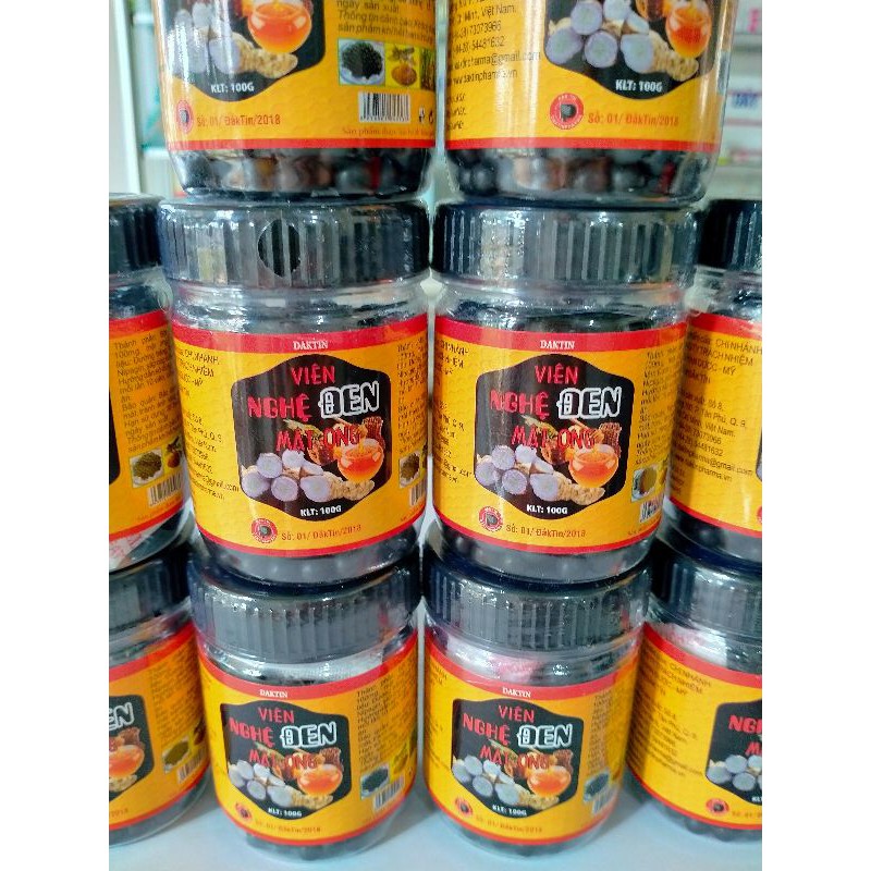 VIÊN NGHỆ ĐEN MẬT ONG Daktin Chai 100 g