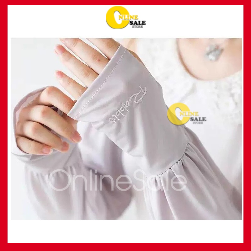 [HOT 2022] Găng tay dài chống nắng tia uv bằng lụa lạnh mềm mại dáng rộng  thoáng mát bảo vệ dành cho nữ-Qskin shop