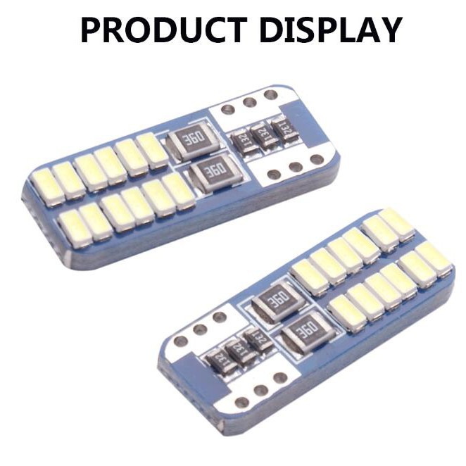 Bóng Đèn Led Mini Kevanly T10 W5W 4014 24 Smd Cho Xe Hơi