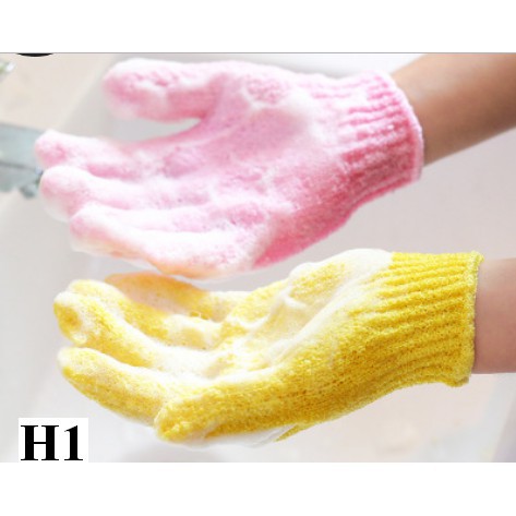 Găng tay phòng tắm nhiều màu giúp loại bỏ tất cả tế bào chết của bạn cùng găng tay tắm kích bọt sữa tắm F4107SP3