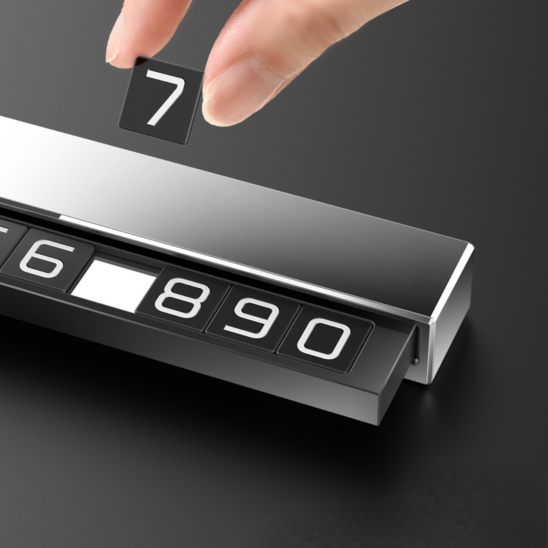 Bảng Ghi Số Điện Thoại Đỗ Xe Tạm Thời Bằng Kim Loại Thiết Kế Sáng Tạo Cho Xe Hơi