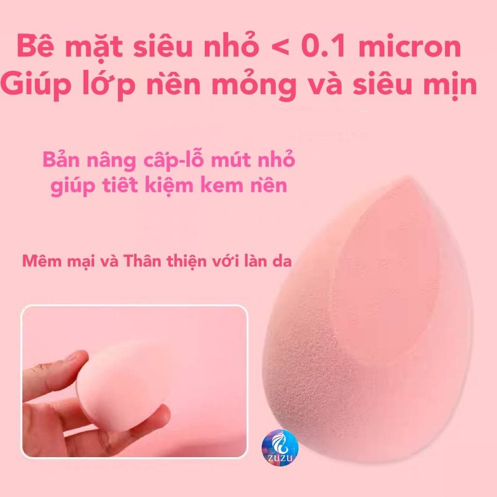 Set 3 mút tán kem nền thế hệ mới tạo lớp nền siêu mỏng và mịn ZUZU