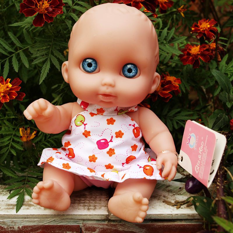 Búp bê Nhựa Cao Cấp 21 cm mắt 3D - Cute baby Full Silicon Doll 8 inch