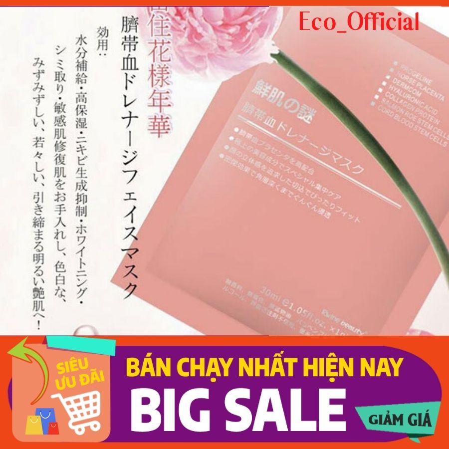 { Combo 5 Gói } Mặt nạ nhau thai cừu cuống rốn tế bào gốc Nhật Bản Rwine Beauty dưỡng da, cung cấp độ ẩm, tái tạo 40ml