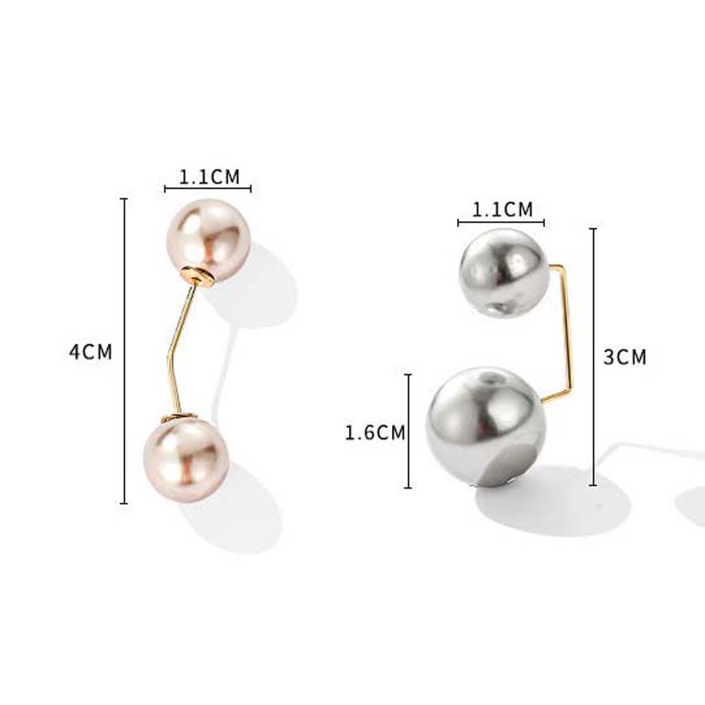 Set 3 ghim cài áo đính ngọc trai nhân tạo màu sắc phong cách thời trang cho nữ