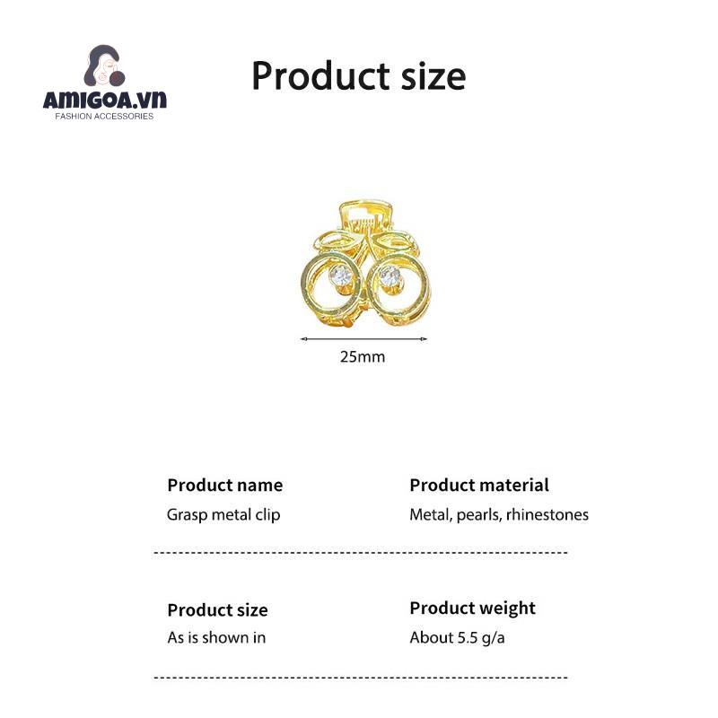 ✨✨Kẹp Tóc Kim Loại Đính Hạt Ngọc Trai Cho Nữ