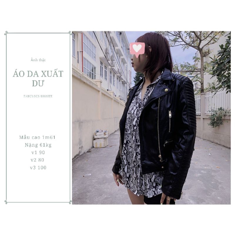 BIGSIZE Áo khoác da mềm cho người béo mập Fabulous bigsize