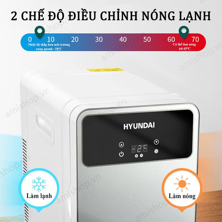 Tủ lạnh mini Hyundai đựng mỹ phẩm [Hàng có sẵn] - Bảo hành 6 tháng 1 đổi 1 trong 30 ngày