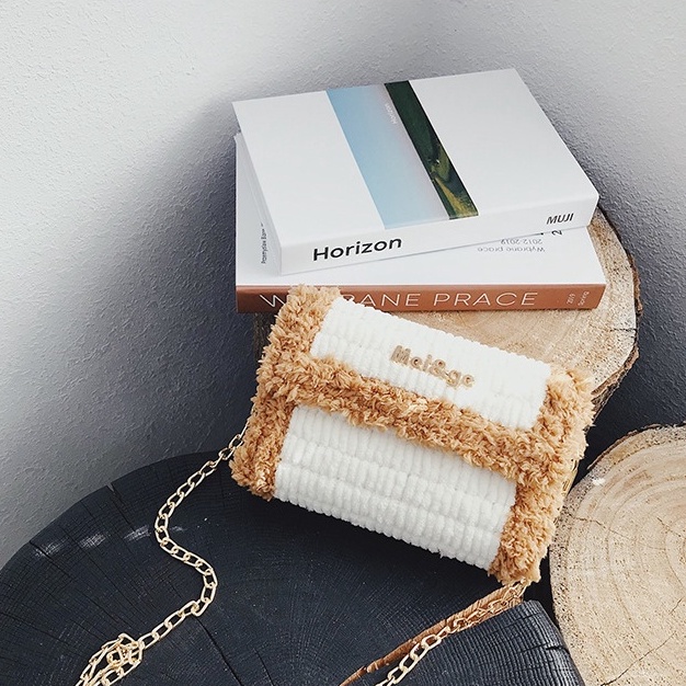 [Có video hướng dẫn] Túi tự đan len phối màu, túi Mei&amp;ge tự đan len xù phong cách Hàn Quốc - Bộ phụ kiện đầy đủ LX104