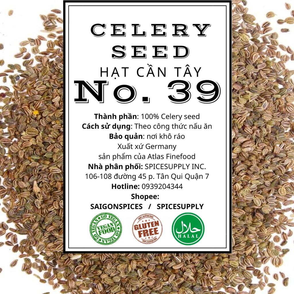 500g Celery Seed - Hạt Cần Tây SPICESUPPLY Việt Nam ướp thịt gà chiên KFC