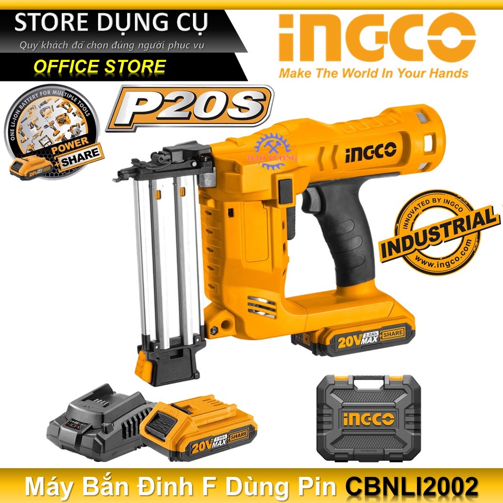 20V Súng bắn đinh dùng pin INGCO CBNLI2002 | Bắn đinh gỗ F15 - F50