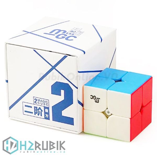 YJ MGC 2x2 Magnetic - Rubik 2x2 có nam châm loại tốt không viền / viền đen dán giấy