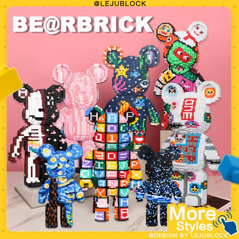 【LEJUBLOCK】Bearbrick xây dựng khối moc đồ chơi trang trí valentine quà tặng kaws hình người sắt người sắt nano khối gấu pooh mô hình phi hành gia câu đố mario trái cây harry potter năm mới món quà sinh nhật pop mart van gogh bầu trời đầy sao
