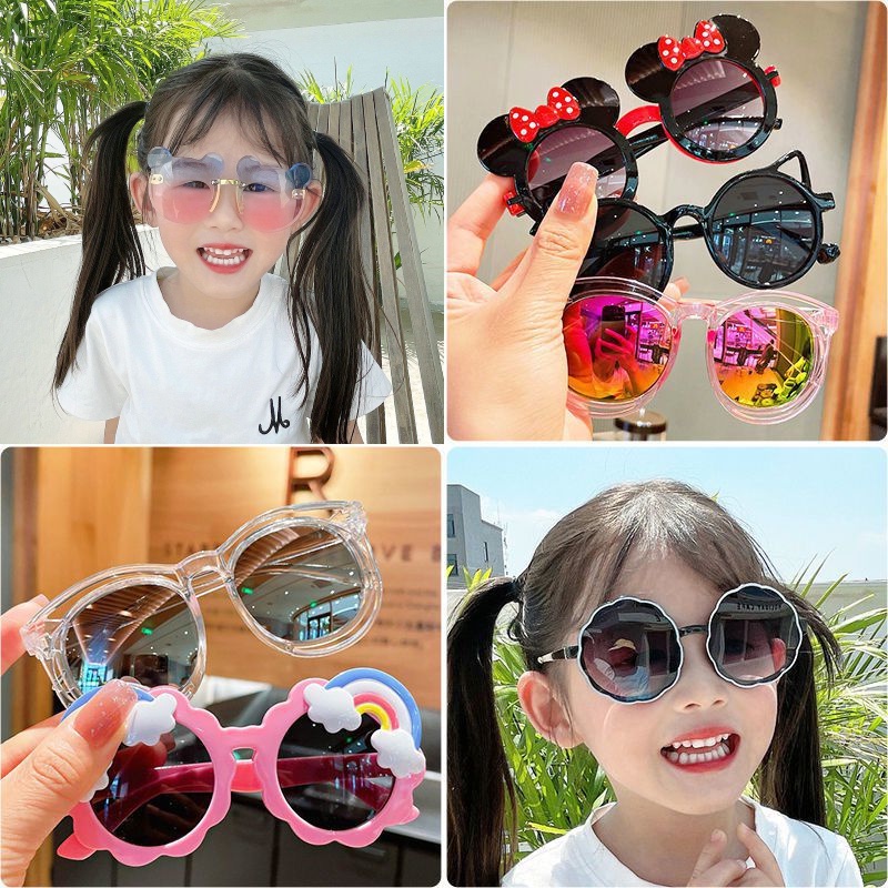 Kính Mát Chống Tia UV Hình Gấu Đáng Yêu Cho Bé