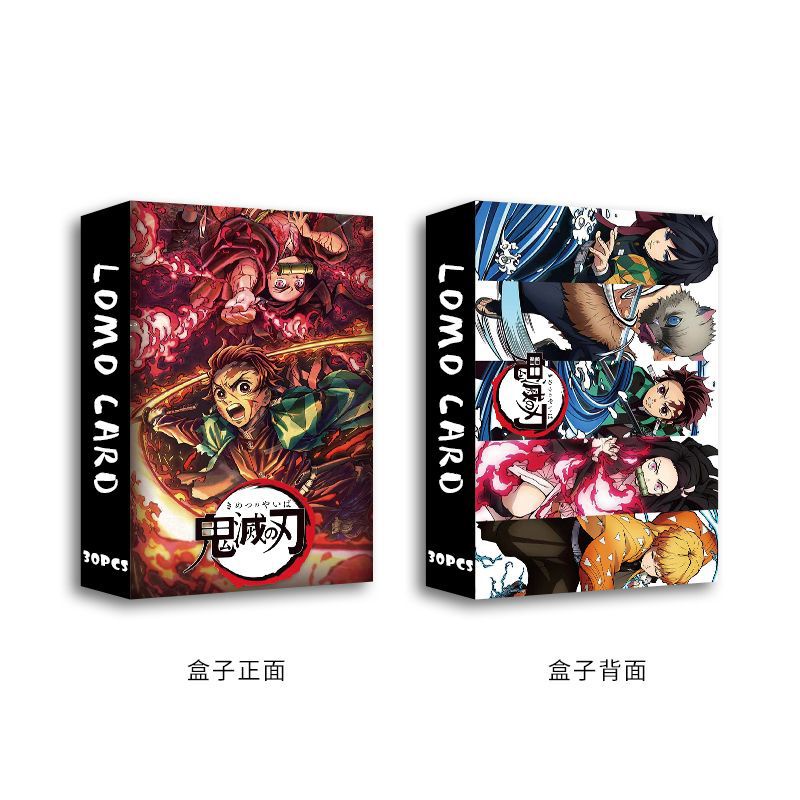 Hộp 30 Thẻ Demon Slayer Photocard Double-sided Color Printing Lomo Card