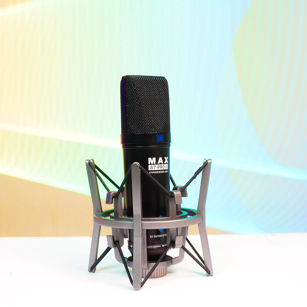 Mic thu âm Max 87-Pro-II -Phiên bản mới 2022- Micro 48V thu âm karaoke livestream chuyên nghiệp - Condenser microphone -