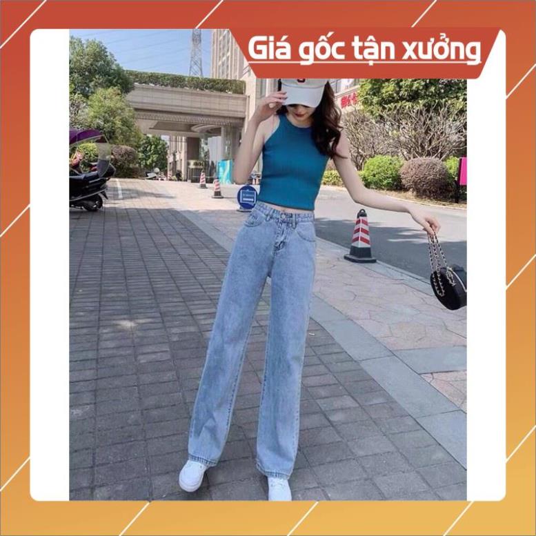 Khuyến mại Quần jean nữ ống rộng suông quần bò nữ đẹp lưng cao Hot Trend 2021 - HAPONO-J001 huyenjean | BigBuy360 - bigbuy360.vn