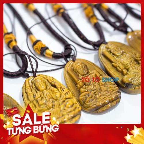 [SALE] Dây Chuyền Phật Bản Mệnh Cho Người Tuổi TỴ Đá Mắt Hổ - Phật Phổ Hiền Bồ Tát