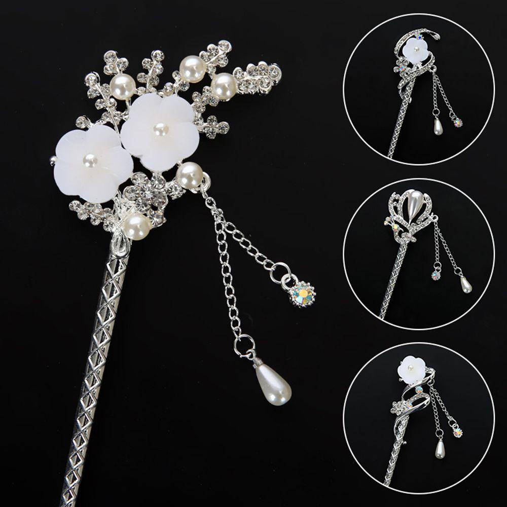 MIHAN1 Women Girls Chopstick Hair Sticks Flowers Hair Accessories Hairpin Ebony Tassel Retro Style Fashion Exquisite Handmade Hair Styling Tools