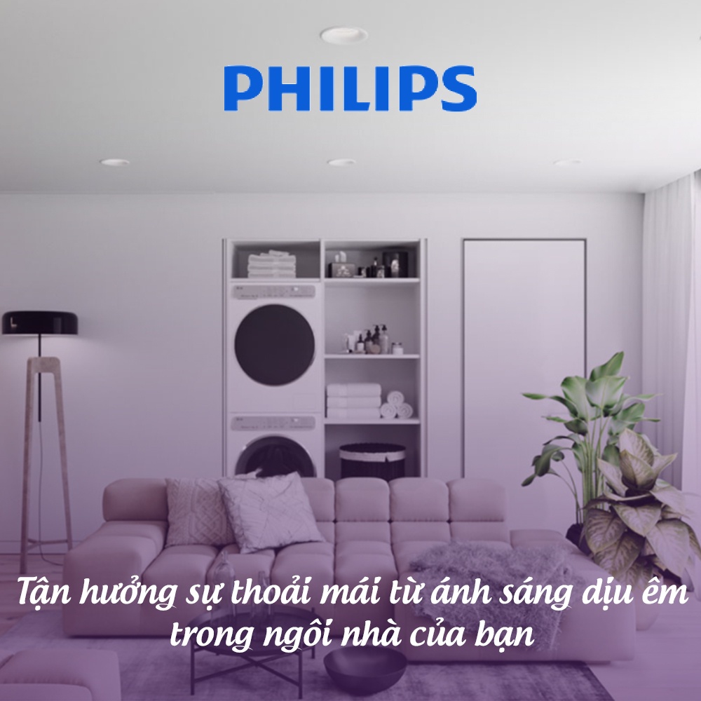 Bộ đèn âm trần Philips Meson IO tốt cho mắt (New Gen) 5W 7W 9W 13W