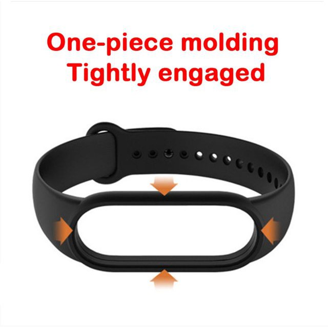 Dây Đeo Cao Su Thay Thế Cho Xiaomi Miband 3/4/5 Chất Lượng Cao