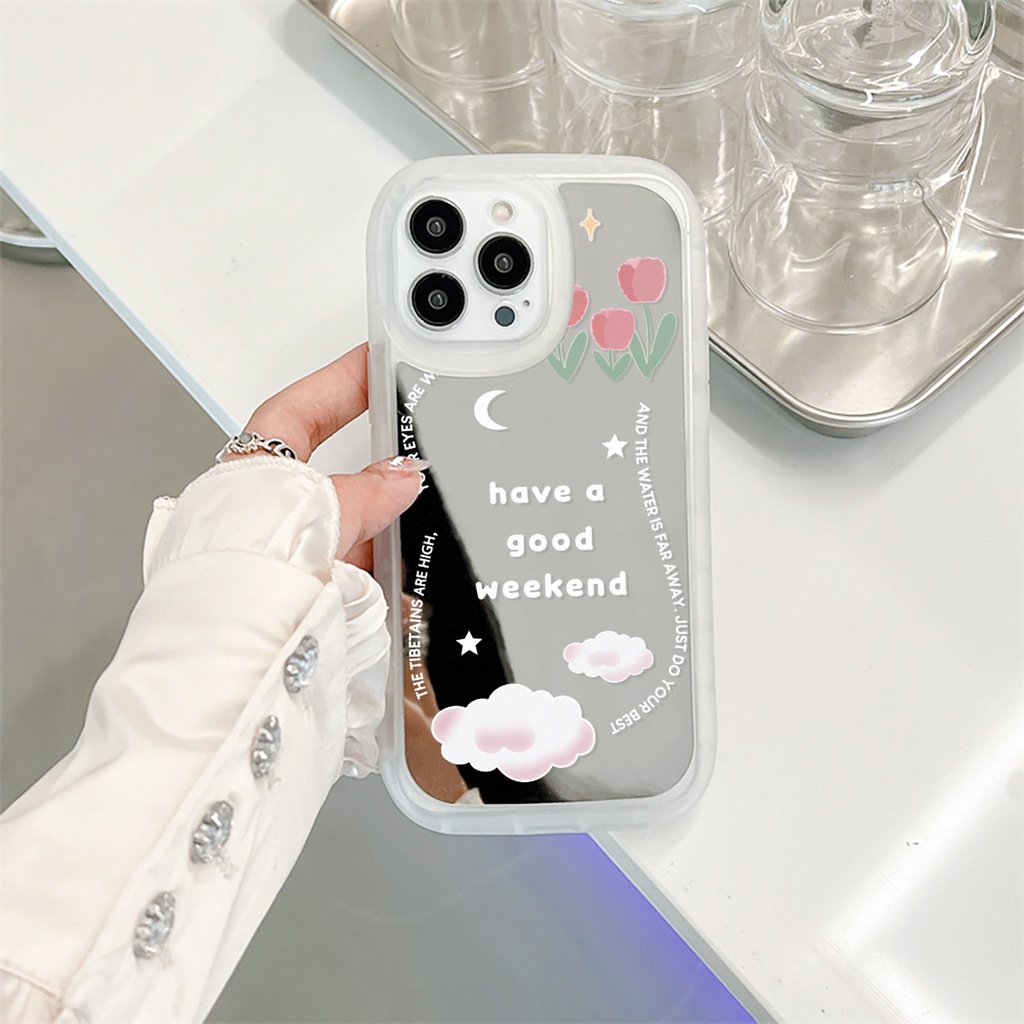 Ốp lưng iphone gương cạnh vuông hoa hồng good 6/6plus/7/7plus/8/8plus/x/xs/11/12/13/pro/max/plus/promax-Sale HOT F4-1