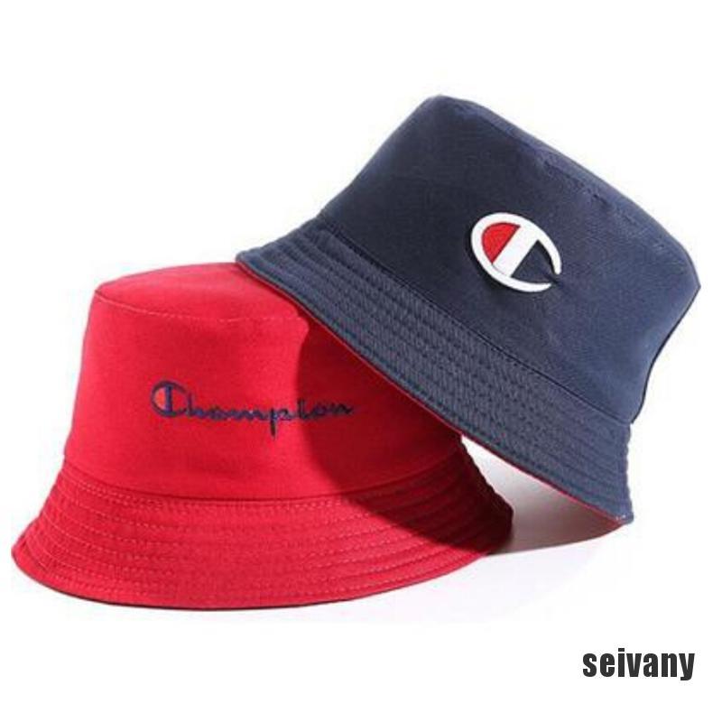 [sei] Champion Unisex Fashion Breathable Double Sided Cotton Bucket Hat SunCap wyf