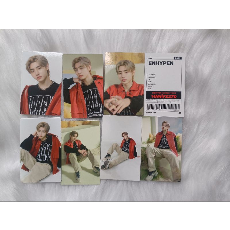 Thẻ ảnh trading sunghoon  manifesto world tour 2022 enhypen official