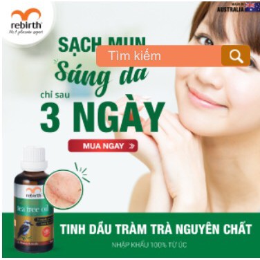 Tinh dầu tràm trà nguyên chất {{anti.acne}} tea tree essential oil Rebirth 10ml/50ml - Úc